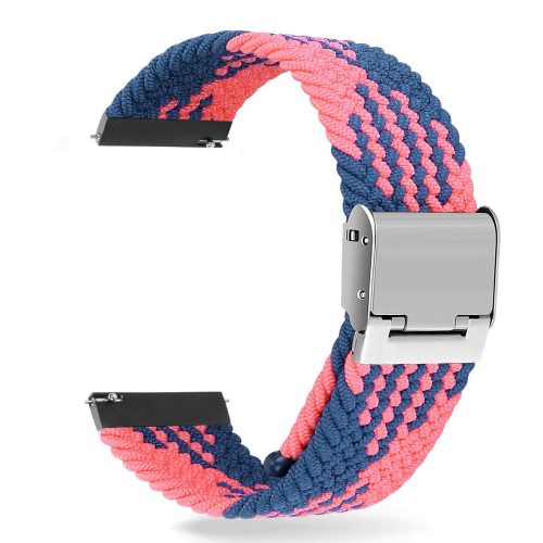 MYBANDZ Curea de ceas țesătură împletită reglabilă/albastru-pink/ 20mm