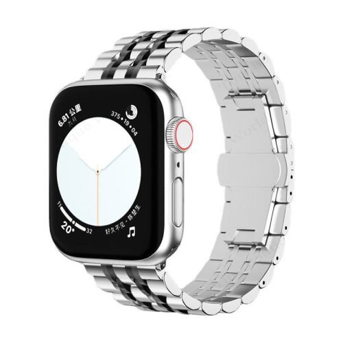 Curea de ceas metalică “Pearlmaster” cu lanț /argintiu - negru/ 38/40/41 mm