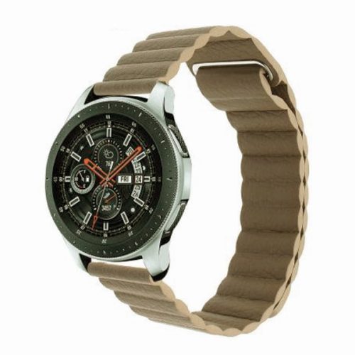 MYBANDZ Curea de ceas din piele cu buclă magnetică /beige/ 20mm