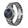 MYBANDZ Curea de ceas metalică cu lanț Jubilee / negru - argintiu / 22mm