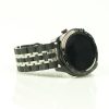 MYBANDZ Curea de ceas metalică cu lanț Jubilee / negru - argintiu / 22mm
