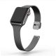 Curea de ceas metalică Milano cu cataramă  /negru/ 38/40/41 mm