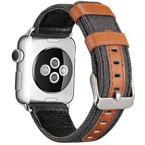 Curea Apple Watch din denim /negru/ 44/45/46/49 mm