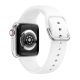 Curea Apple Watch din silicon cu cataramă /alb/ 44/45/46/49 mm