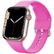 Curea Apple Watch din silicon cu cataramă /roz/ 44/45/46/49 mm