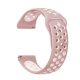 MYBANDZ Curea silicon respirabil - pink-alb/ 20mm