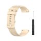 MYBANDZ Curea de ceas silicon de sport - bej (pentru ceasuri Garmin 22mm)