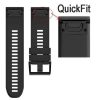 MYBANDZ Curea de ceas silicon de sport - negru (pentru ceasuri Garmin 22mm)