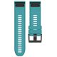 MYBANDZ Curea de ceas silicon de sport - albastru verde (pentru ceasuri Garmin 22mm)