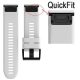 MYBANDZ Curea de ceas silicon de sport - alb (Garmin 26mm QF)