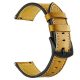 MYBANDZ Curea elegantă de ceas din piele / maro gălbui - cataramă neagră / 22mm