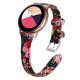 MYBANDZ Curea de ceas din piele cu model floral roz / 20mm