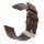 MYBANDZ Curea de ceas din piele premium italiană / cataramă maro-argintiu / 18mm