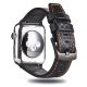 Curea Apple Watch din piele cu fibră de carbon - negru - cusături roșii 40/41/42 mm
