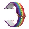 Curea Apple Watch din silicon cu cataramă / curcubeu/ 40/41/42 mm