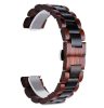 MYBANDZ Curea clasică din lemn / roșu - negru / 22mm