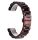 MYBANDZ Curea clasică din lemn / roșu - negru / 22mm