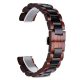 MYBANDZ Curea clasică din lemn / roșu - negru / 22mm