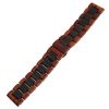 MYBANDZ Curea clasică din lemn / roșu - negru / 22mm