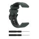 MYBANDZ Curea de ceas silicon de sport - verde închis (20mm QuickFit)