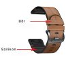 MYBANDZ Curea din piele și silicon - negru (22mm QuickFit )