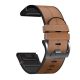 MYBANDZ Curea din piele și silicon - maro  (22mm QuickFit)