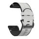 MYBANDZ Curea din piele și silicon - alb (22mm QuickFit )