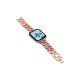 Curea Apple Watch din metal și piele / pudră rosegold / 40/41/42 mm