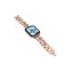 Curea Apple Watch din metal și piele / rosegold - alb / 40/41/42 mm