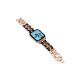 Curea Apple Watch din metal și piele / rosegold negru / 44/45/46/49 mm