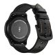 MYBANDZ Curea din silicon cu piele moale în exterior / negru / 20mm