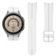 MYBANDZ Curea de ceas silicon de sport Galaxy Watch 4-5-6-7 / alb fără decalaj / 20mm