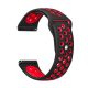 MYBANDZ Curea silicon respirabilă / negru - roșu / 22mm