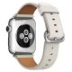 Curea Apple Watch din piele /alb/ 44/45/46/49 mm