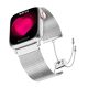 Curea Apple Watch metalică cu lanț și bijuterii / argint / 40/41/42 mm