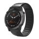 MYBANDZ Curea silicon magnetic din două piese - negru (Garmin 26mm QF)