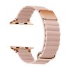 Curea Apple Watch magnetică din piele cu cataramă metalică /pudră/ 40/41/42 mm