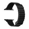 Curea Apple Watch magnetică din piele  cu cataramă metalică /negru/ 40/41/42 mm