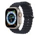 Curea Apple Watch Ocean din silicon / albastru fildeș/ 44/45/46/49 mm
