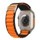 Curea Apple Watch Alpine din textil /negru - portocaliu/ 40/41/42 mm