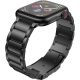 Curea Apple Watch metalică Titanium / negru/ 44/45/46/49 mm