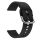 MYBANDZ Curea de ceas din silicon cu cataramă argintie / negru/ 22mm