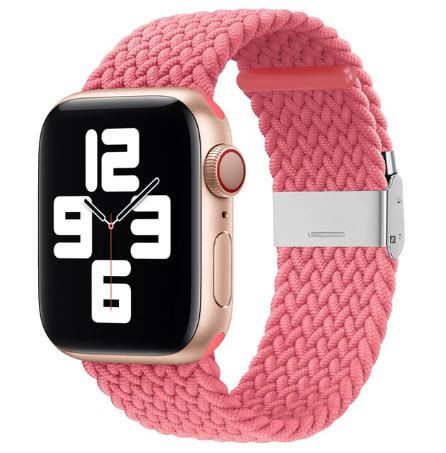 Curea de ceas reglabilă Apple Watch împletită  / roz/ 40/41/42 mm