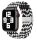 Curea de ceas reglabilă Apple Watch împletită / alb - negru/ 40/41/42 mm
