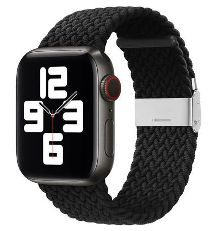 Curea de ceas reglabilă Apple Watch împletită / negru/ 44/45/46/49 mm