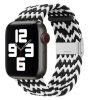 Curea de ceas reglabilă Apple Watch împletită / alb - negru/ 44/45/46/49 mm