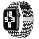 Curea de ceas reglabilă Apple Watch împletită / alb - negru/ 44/45/46/49 mm