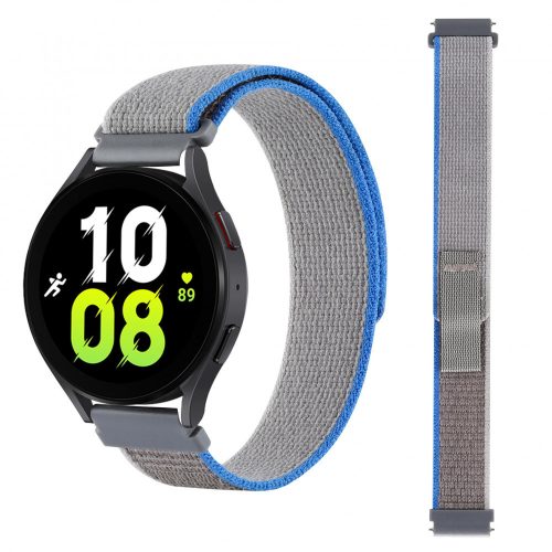 MYBANDZ Curea de ceas din material moale cu Velcro - gri/ 20mm