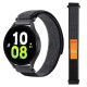 MYBANDZ Curea de ceas din material moale cu Velcro / negru - portocaliu/ 22mm