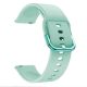 MYBANDZ Curea de ceas din silicon cu cataramă argintie /bej albastru/ 22mm